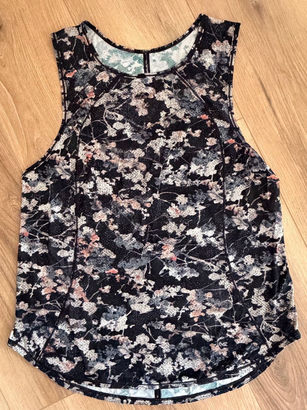 lululemon athletica Black Floral-Print Sleeveless Tank